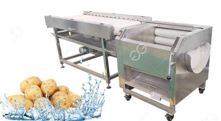 potato washing and peeling machine